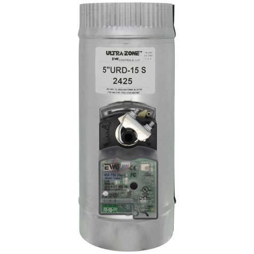 Main product image of 5" URD Round Motorized Damper w/ Motor Actuator