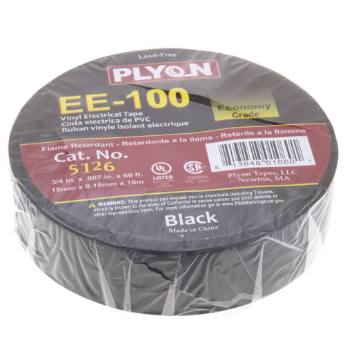 Main product image of 3/4" x 60' Economy Vinyl Electrical Tape (Black)