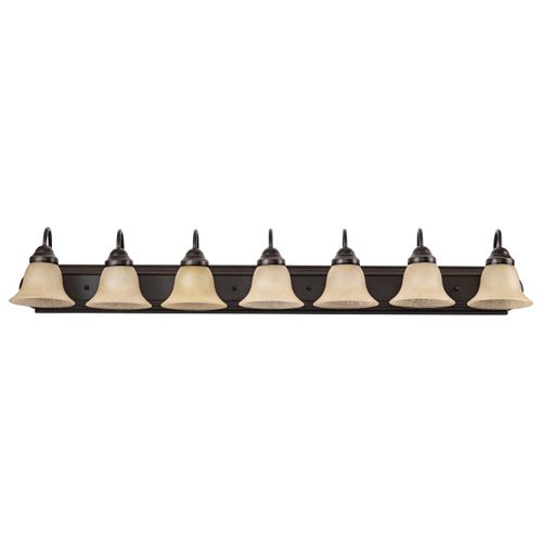 Main product image of Ballerina 7 Light 48" Vanity w/ Champagne Linen Washed Glass