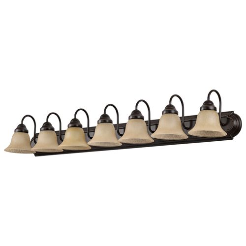 Main product image of Ballerina 7 Light 48" Vanity w/ Champagne Linen Washed Glass
