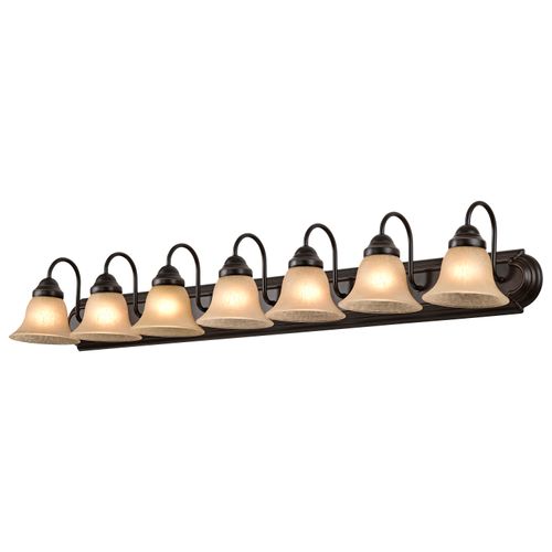 Main product image of Ballerina 7 Light 48" Vanity w/ Champagne Linen Washed Glass