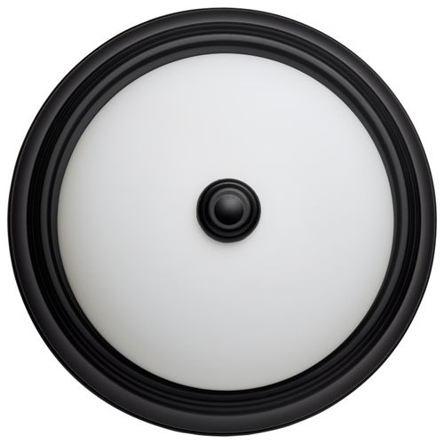 Main product image of 2 Light 11" Flush Mount Matte Black Finish Opal Glass