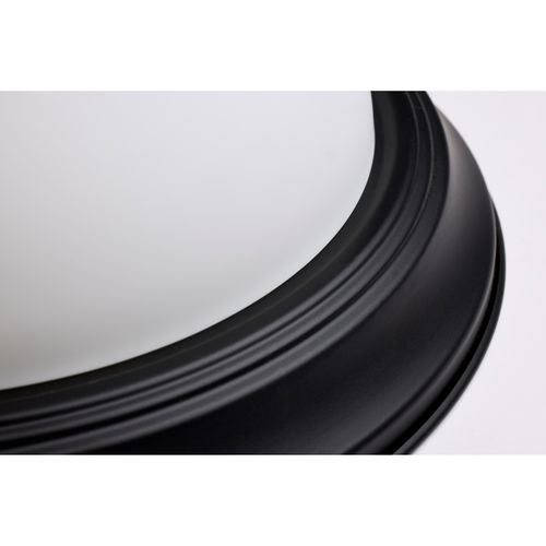 Main product image of 2 Light 11" Flush Mount Matte Black Finish Opal Glass