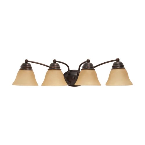 Main product image of Empire 4 Light 29" Vanity w/ Champagne Linen Washed Glass