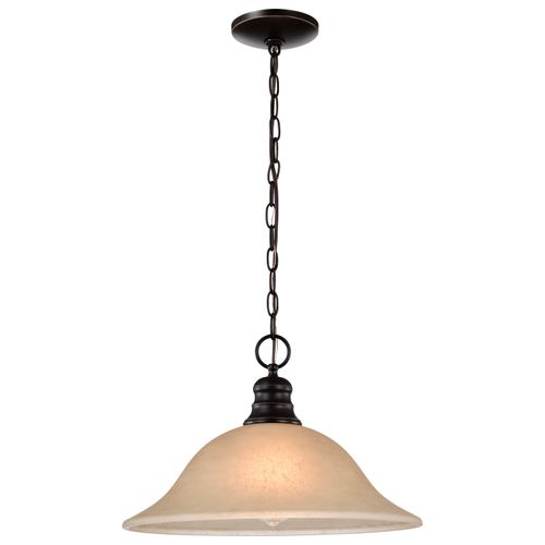 Main product image of 1 Light 16" Pendant w/ Champagne Linen Washed Glass