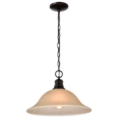 Main product image of 1 Light 16" Pendant w/ Champagne Linen Washed Glass
