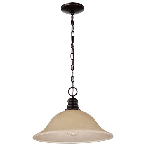Main product image of 1 Light 16" Pendant w/ Champagne Linen Washed Glass