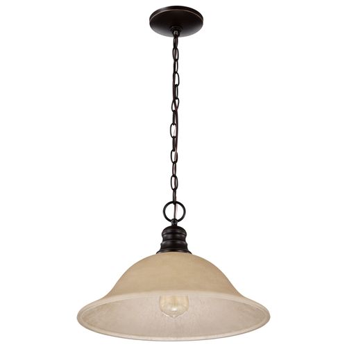 Main product image of 1 Light 16" Pendant w/ Champagne Linen Washed Glass