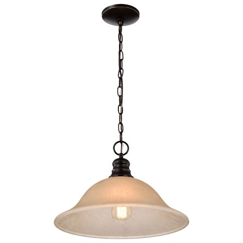 Main product image of 1 Light 16" Pendant w/ Champagne Linen Washed Glass
