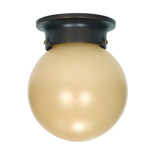 Main product image of 1 Light 6" Ceiling Mount w/ Champagne Linen Washed Glass (Pack of 2)