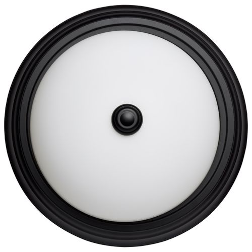 Main product image of 2 Light 13" Flush Mount Matte Black Finish Opal Glass