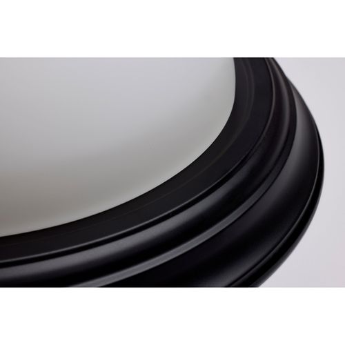 Main product image of 2 Light 13" Flush Mount Matte Black Finish Opal Glass