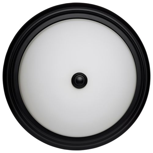 Main product image of 3 Light 15" Flush Mount Matte Black Finish Opal Glass