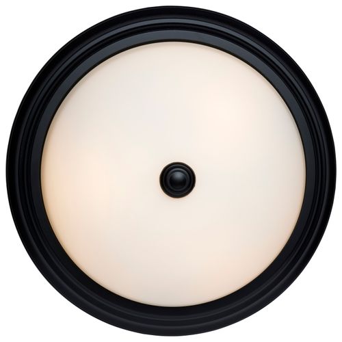 Main product image of 3 Light 15" Flush Mount Matte Black Finish Opal Glass