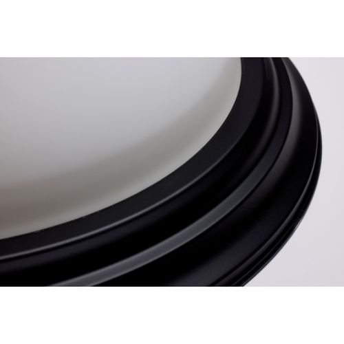 Main product image of 3 Light 15" Flush Mount Matte Black Finish Opal Glass