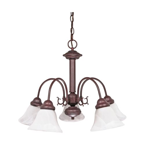 Main product image of Ballerina 5 Light 24" Chandelier w/ Alabaster Glass Bell Shades