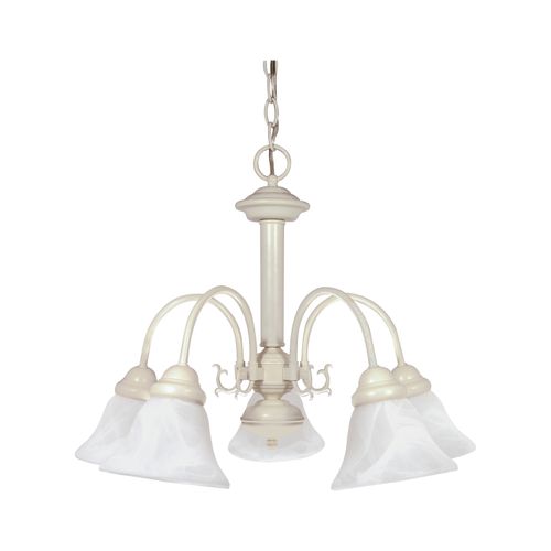Main product image of Ballerina 5 Light 24" Chandelier w/ Alabaster Glass Bell Shades