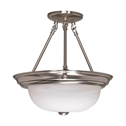 Main product image of 3 Light 15" Semi-Flush Alabaster Glass