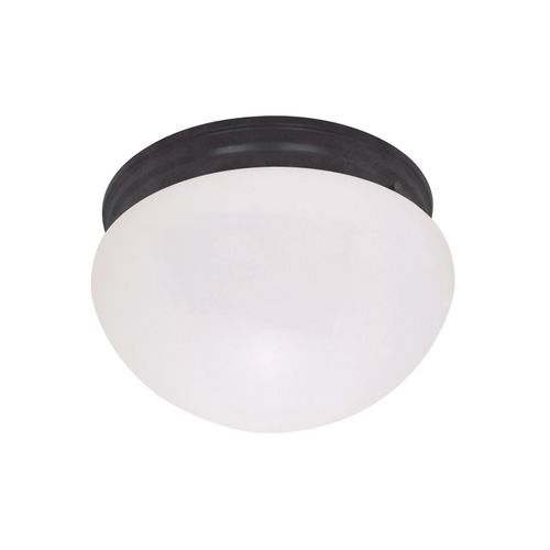 Main product image of 2 Light 12" Flush w/ Frosted Glass Mahogany Bronze Finish