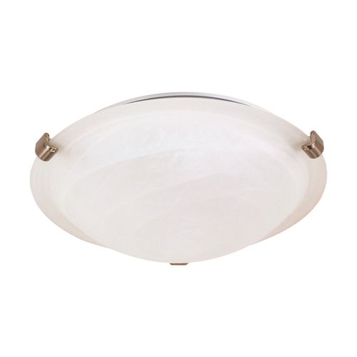 Main product image of 1 Light 12" Flush Mount Tri-Clip w/ Alabaster Glass