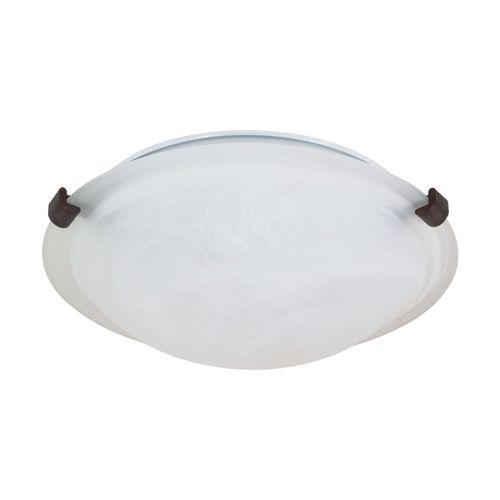 Main product image of 2 Light 16" Flush Mount Tri-Clip w/ Alabaster Glass