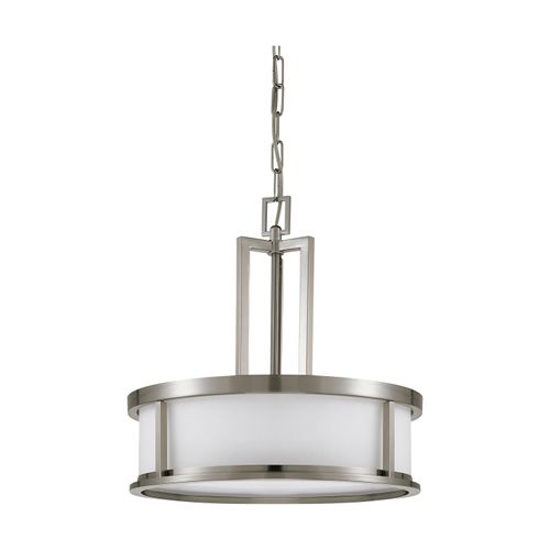 Main product image of Odeon 4 Light Pendant w/ Satin White Glass
