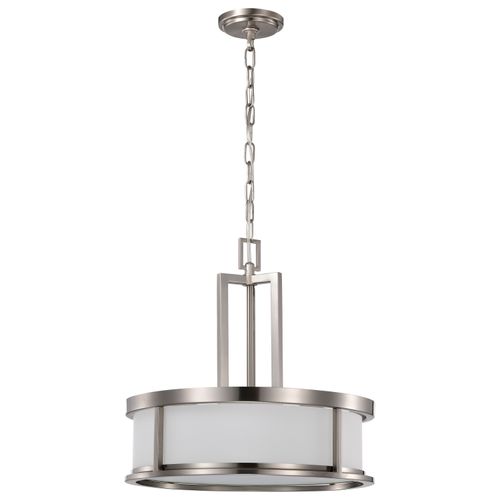 Main product image of Odeon 4 Light Pendant w/ Satin White Glass