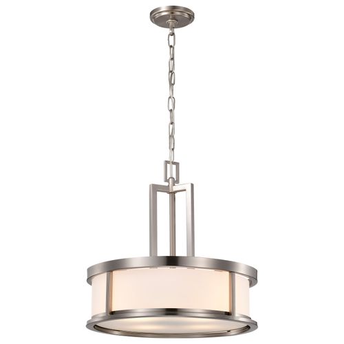 Main product image of Odeon 4 Light Pendant w/ Satin White Glass