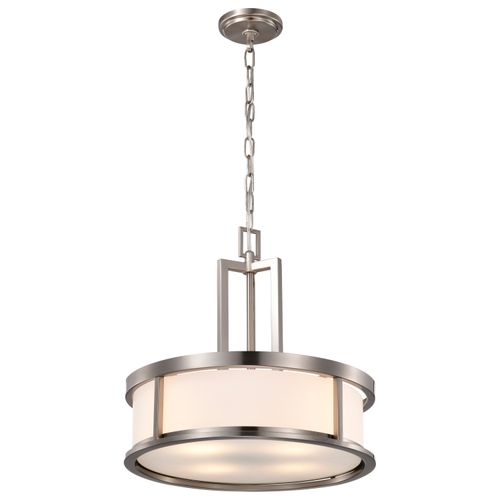 Main product image of Odeon 4 Light Pendant w/ Satin White Glass