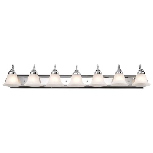 Main product image of Ballerina 7 Light 48" Vanity w/ Alabaster Glass Bell Shades