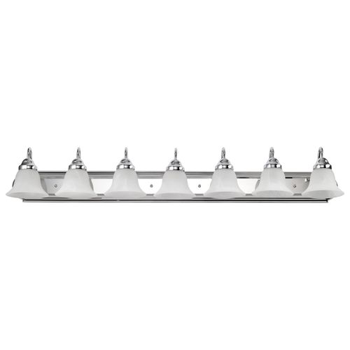 Main product image of Ballerina 7 Light 48" Vanity w/ Alabaster Glass Bell Shades