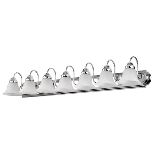 Main product image of Ballerina 7 Light 48" Vanity w/ Alabaster Glass Bell Shades