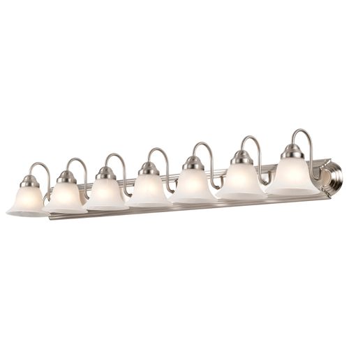Main product image of Ballerina 7 Light 48" Vanity w/ Alabaster Glass Bell Shades