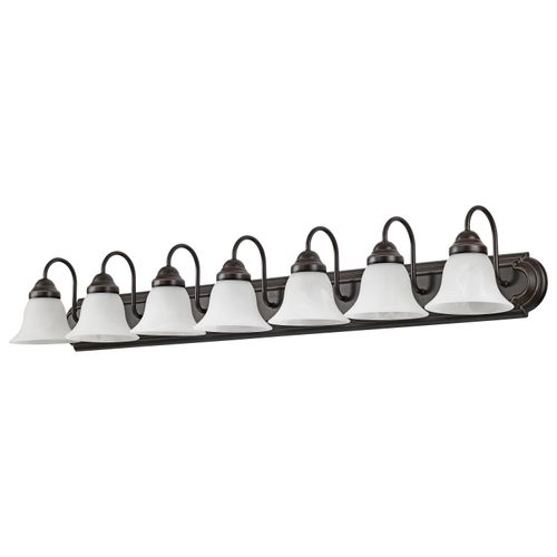 Main product image of Ballerina 7 Light 48" Vanity w/ Alabaster Glass Bell Shades