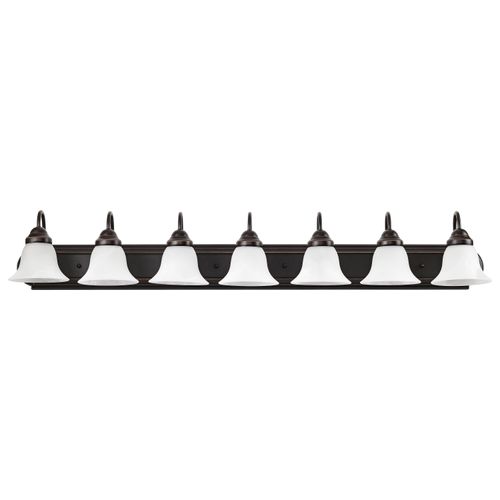 Main product image of Ballerina 7 Light 48" Vanity w/ Alabaster Glass Bell Shades