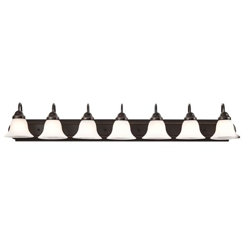 Main product image of Ballerina 7 Light 48" Vanity w/ Alabaster Glass Bell Shades