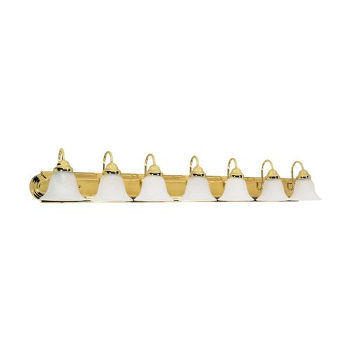 Main product image of Ballerina 7 Light 48" Vanity w/ Alabaster Glass Bell Shades