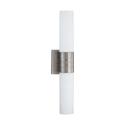 Main product image of Link 2 Light (Vertical) Tube Wall Sconce w/ White Glass