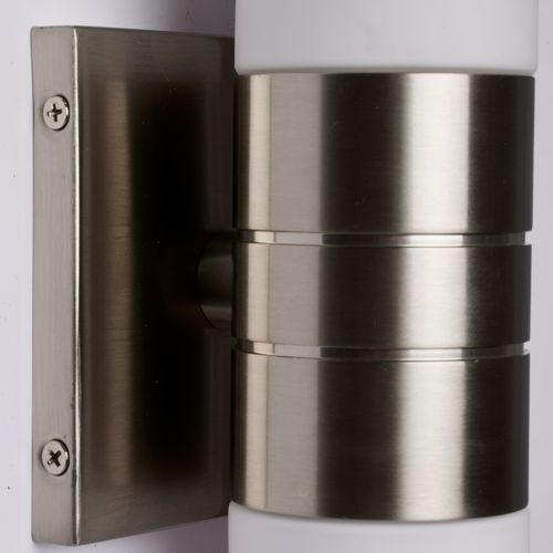 Main product image of Link 2 Light (Vertical) Tube Wall Sconce w/ White Glass