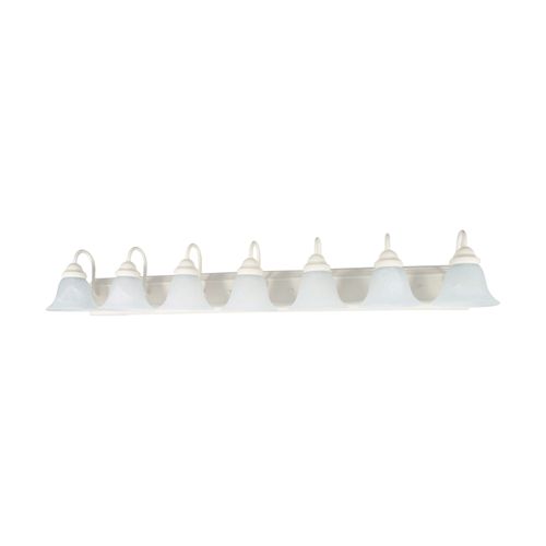 Main product image of Ballerina 7 Light 48" Vanity w/ Alabaster Glass Bell Shades