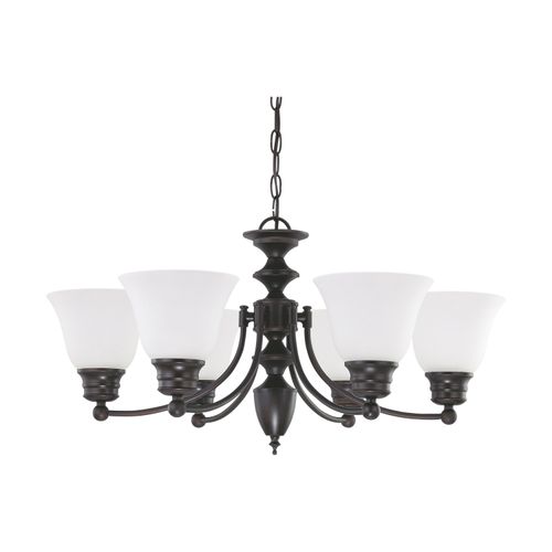 Main product image of Empire 6 Light 26" Chandelier w/ Frosted White Glass