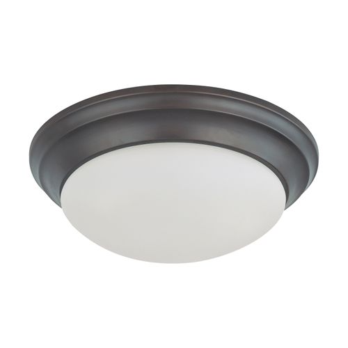 Main product image of 2 Light 14" Flush Mount Twist and Lock w/ Frosted White Glass