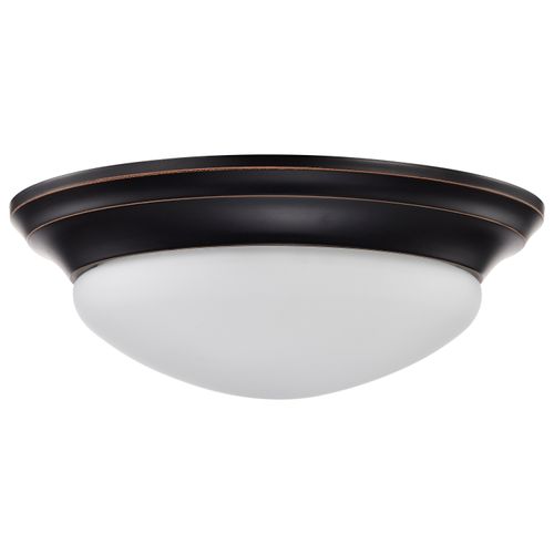Main product image of 2 Light 14" Flush Mount Twist and Lock w/ Frosted White Glass