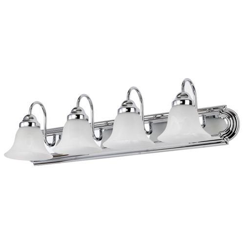 Main product image of Ballerina 4 Light 30" Vanity w/ Alabaster Glass Bell Shades