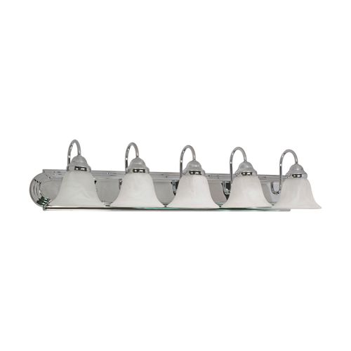 Main product image of Ballerina 5 Light 36" Vanity w/ Alabaster Glass Bell Shades