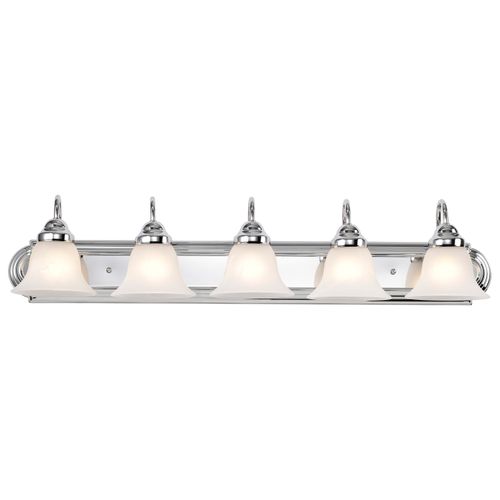 Main product image of Ballerina 5 Light 36" Vanity w/ Alabaster Glass Bell Shades