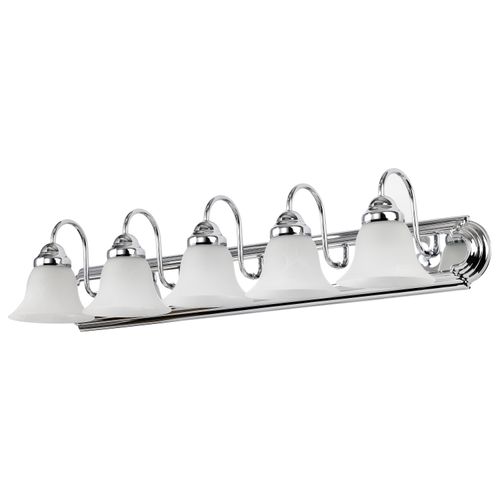 Main product image of Ballerina 5 Light 36" Vanity w/ Alabaster Glass Bell Shades