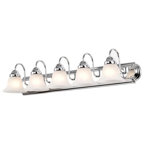 Main product image of Ballerina 5 Light 36" Vanity w/ Alabaster Glass Bell Shades