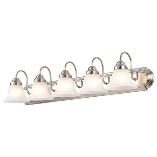 Main product image of Ballerina 5 Light 36" Vanity w/ Alabaster Glass Bell Shades