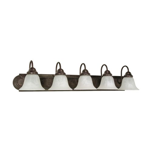 Main product image of Ballerina 5 Light 36" Vanity w/ Alabaster Glass Bell Shades